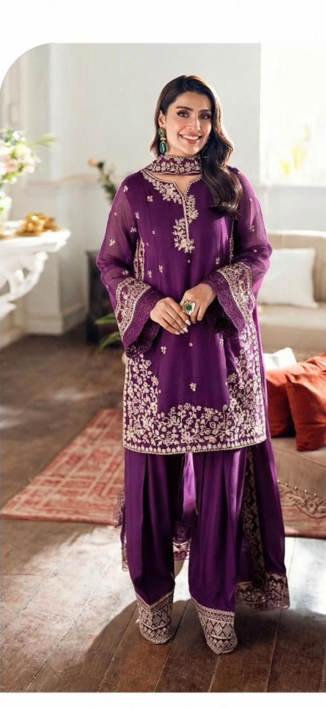 Azure chiffon deep